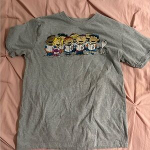 Peanuts Gray Kids T-Shirt with Colorful Characters